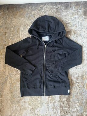 Reigning Champ Black Full-Zip Hooded Jacket